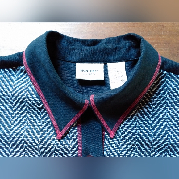 Vintage Monterey by KORET Button Front Shirt with Applique Detail/Pant Set - Picture 4 of 12